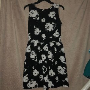 LBD with white floral detail